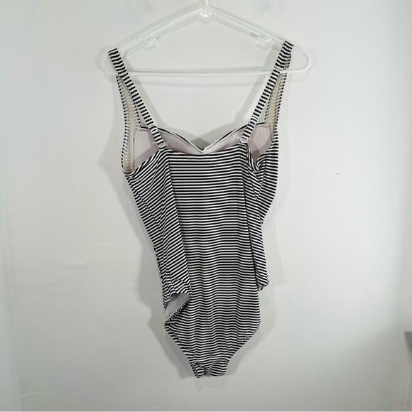 Bond-eye Australia Black White Stripe Pinup Padded Top One Piece Swim 8 - Picture 12 of 13